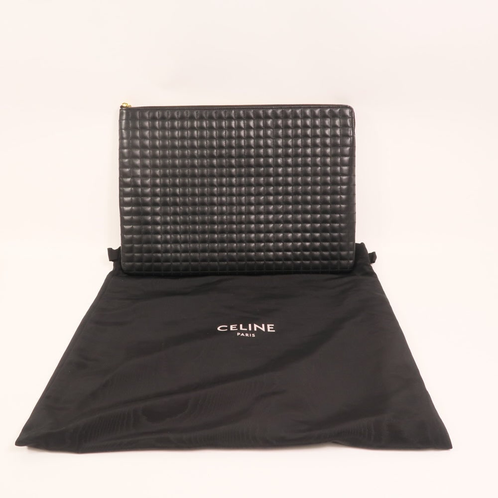 Celine C Charm Clutch Black - 13