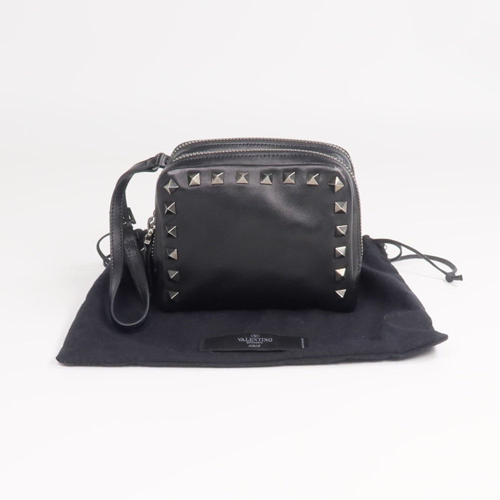 Valentino Lambskin Pouch Black - 18