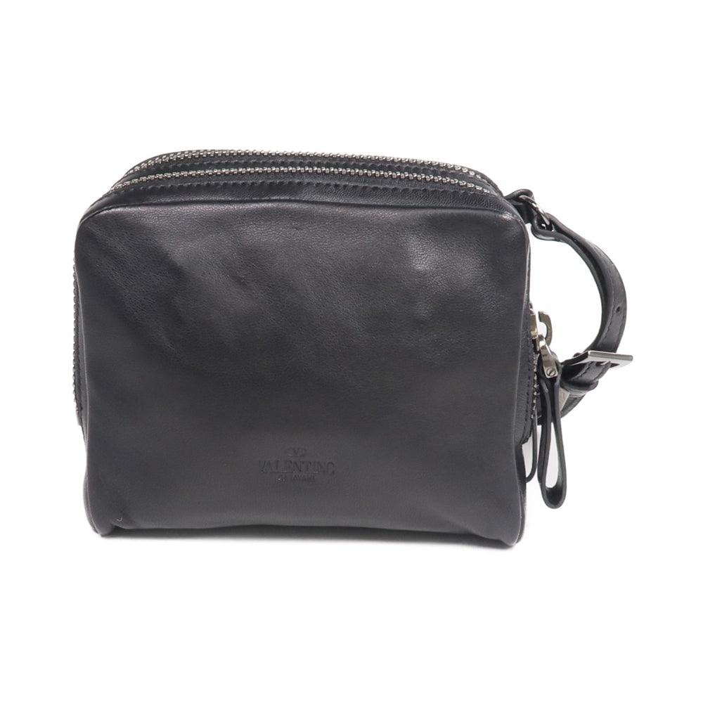 Valentino Lambskin Pouch Black - 2
