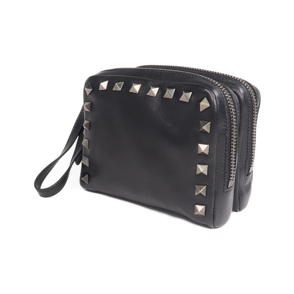 Valentino Lambskin Pouch Black - 3