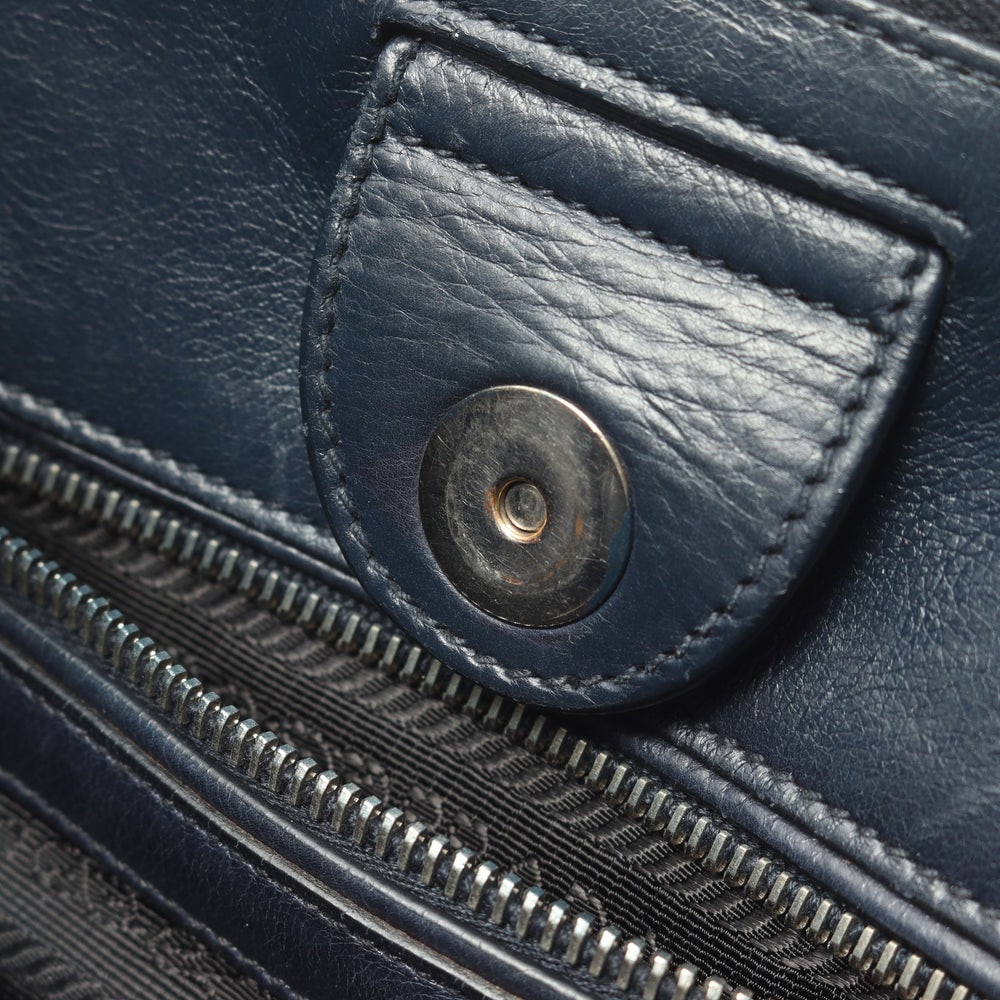 Prada Navy Leather 2WAY Handbag - 13