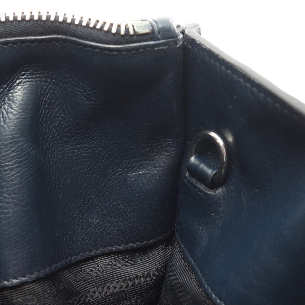 Prada Navy Leather 2WAY Handbag - 15