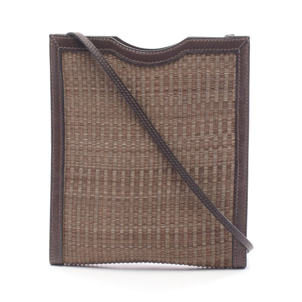 Hermes Onimetu Veau Barenia Bag: Authentic and authenticated Hermes Onimetu shoulder bag in dark brown veau Barenia crinolin. Approx. 18H x 16W x 2D cm with 125 cm strap. ?I stamp. No accessories listed.