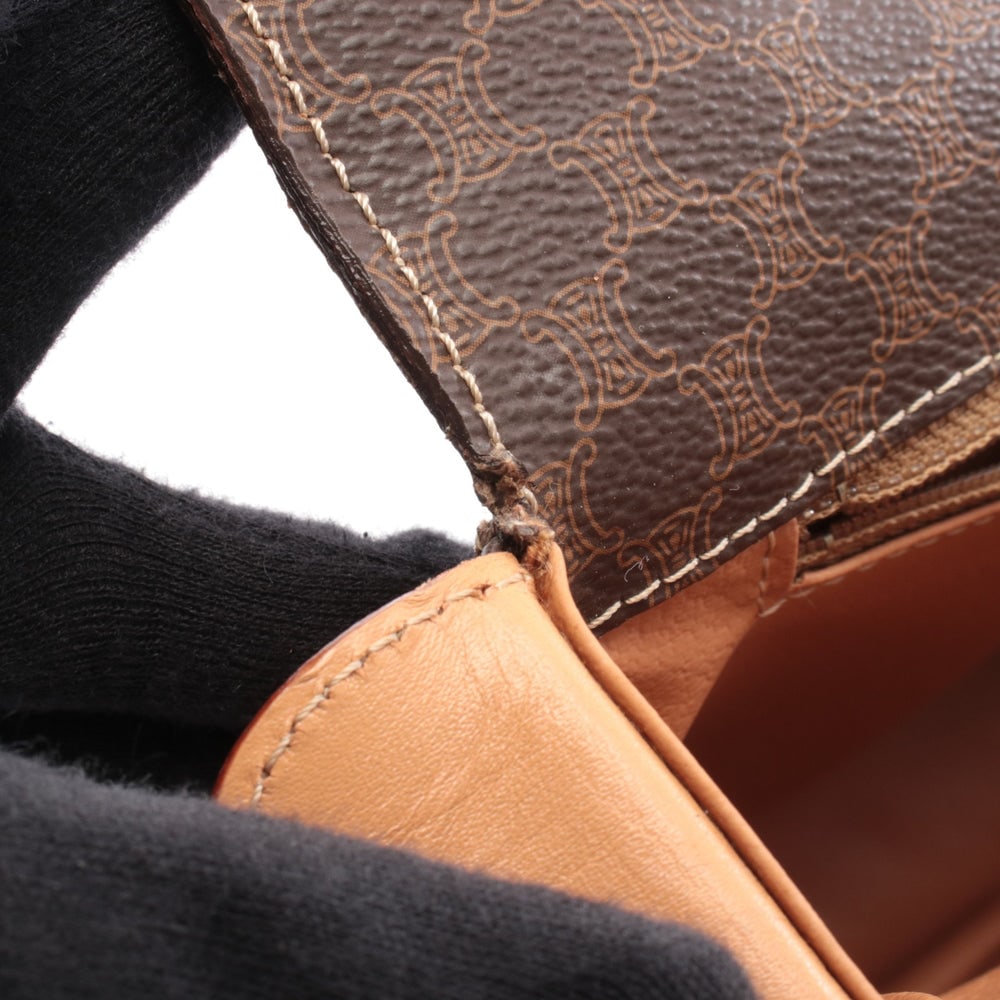 Celine Macadam Shoulder Bag Brown - 5