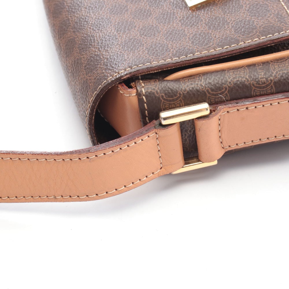 Celine Macadam Shoulder Bag Brown - 8