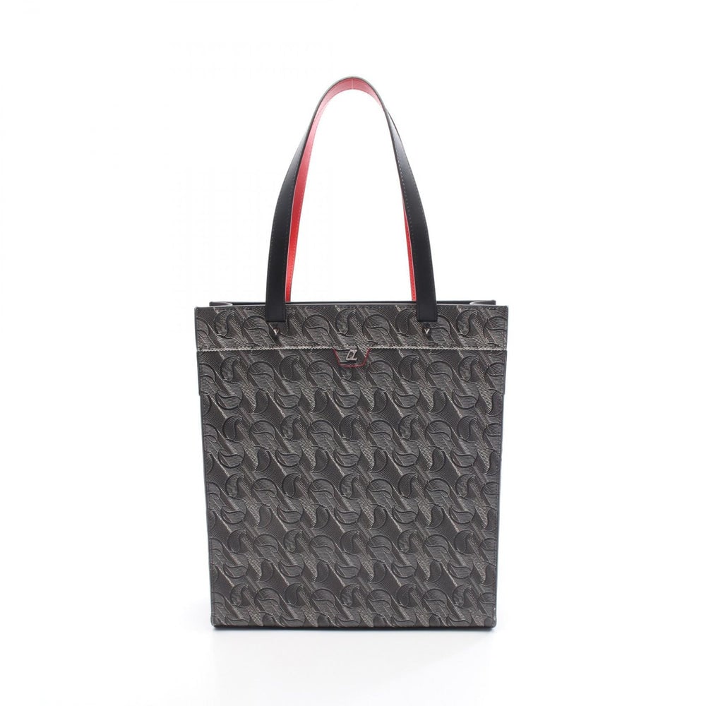 Christian Louboutin Ruistote Gray: Gray and black PVC and leather tote bag. 31 x 35 x 9.5 cm.