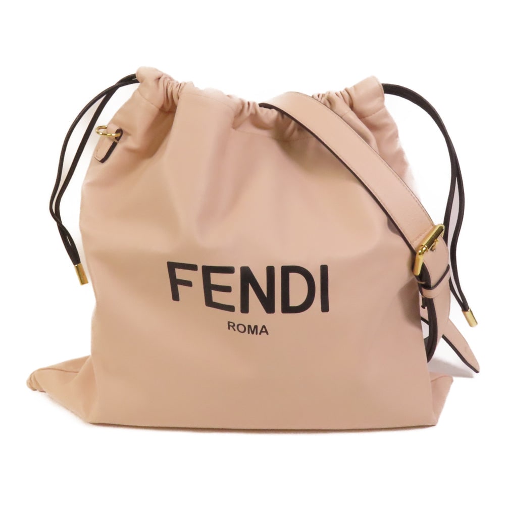 Fendi Pink Lambskin Shoulder Bag: Authentic and authenticated Fendi shoulder bag in pink lambskin. Product no. ADM9 209-0059. Approx. 39W x 38H x 1D cm with 78-118 cm strap. Includes storage bags and shoulder strap.