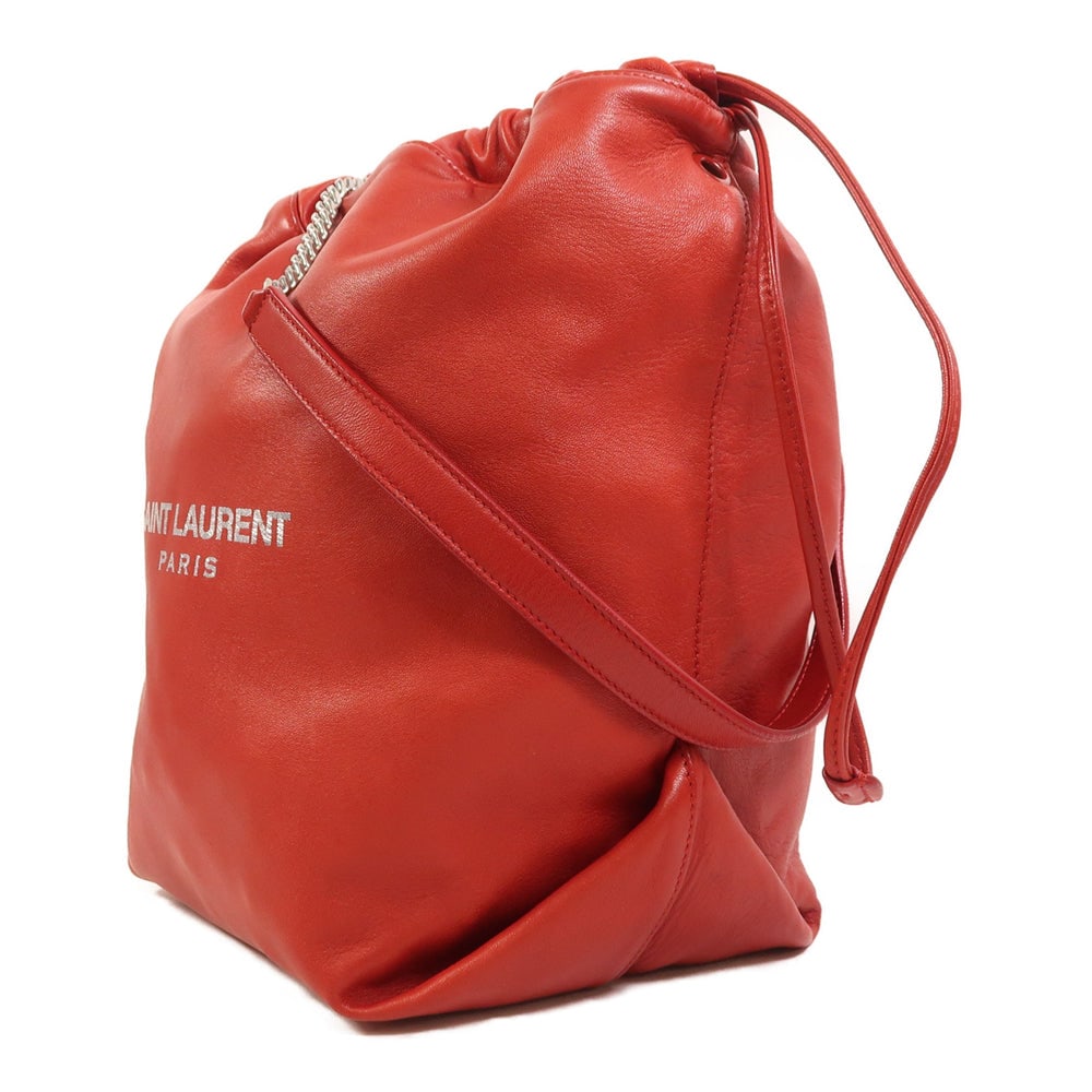 Saint Laurent Teddy Bucket Red - 3