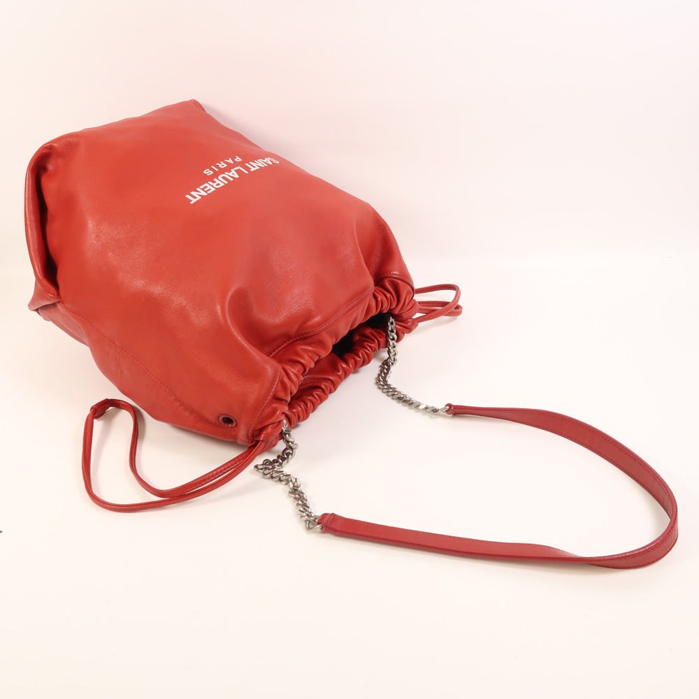 Saint Laurent Teddy Bucket Red - 8