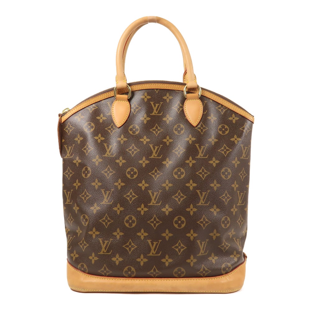 Louis Vuitton Lockit Vertical Bag: Authenticated genuine Louis Vuitton Lockit Vertical hand bag in brown Monogram PVC coated canvas with gold-tone hardware. Product no. CA0076. Approx. W29-35 x H30 x D15.5 cm with 38 cm handle.