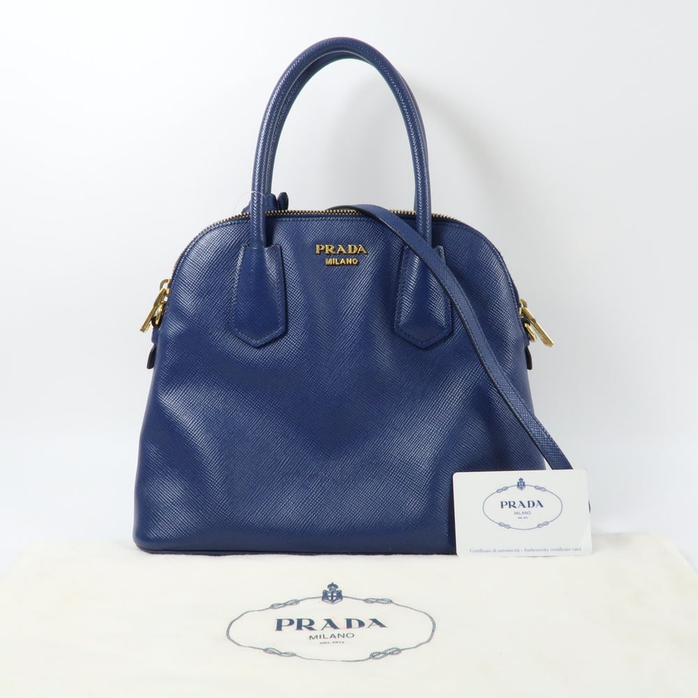 Prada Blue Leather 2Way Bag - 18