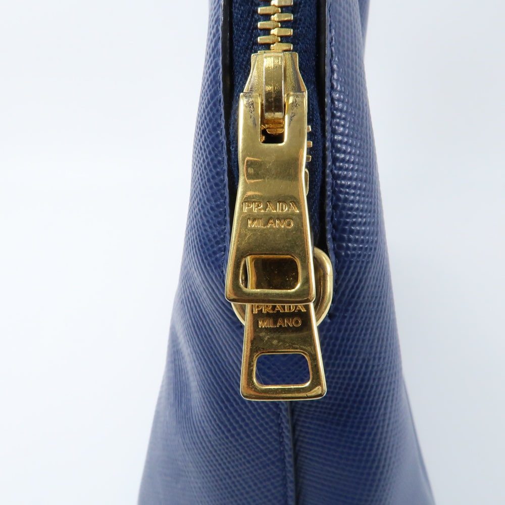 Prada Blue Leather 2Way Bag - 4