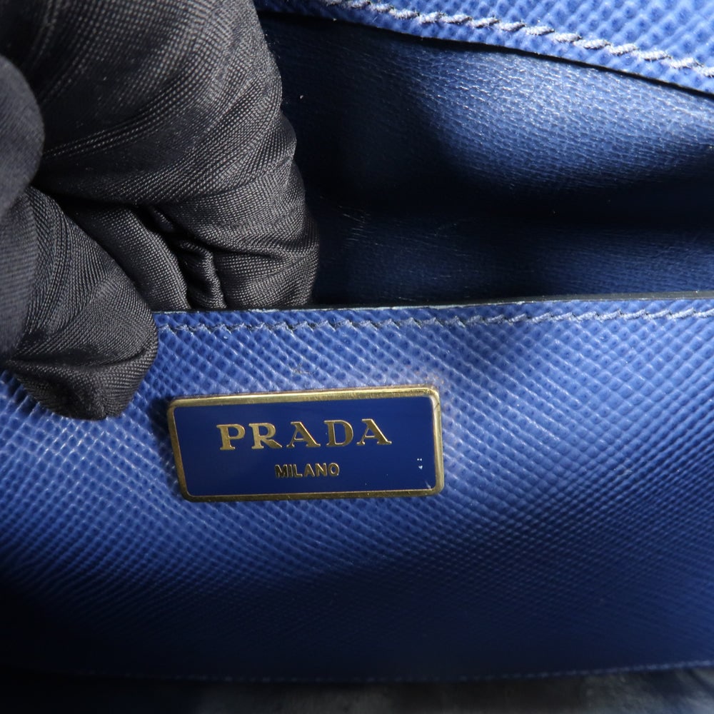 Prada Blue Leather 2Way Bag - 8