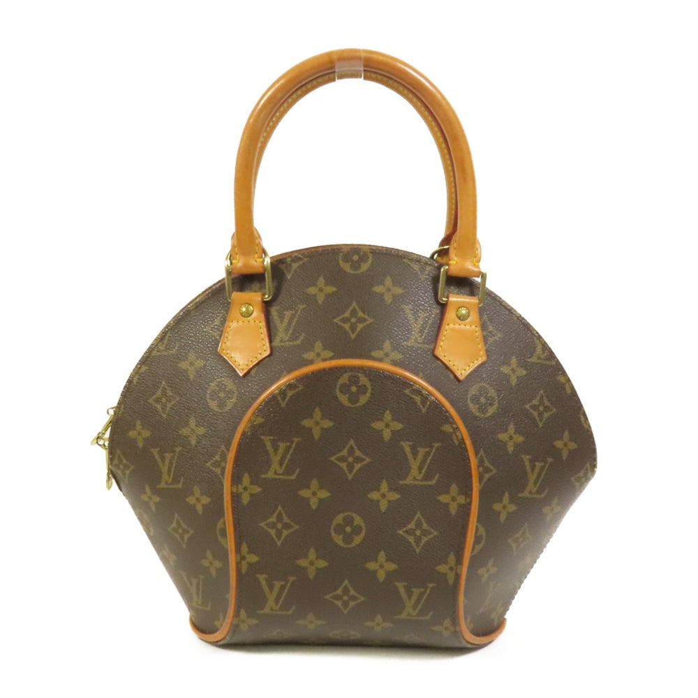 Louis Vuitton Ellipse PM Monogram: Authenticated genuine Louis Vuitton Ellipse PM handbag in brown Monogram PVC coated canvas with gold-tone hardware. Includes storage bags, key, and padlock. Product no. MI0948. Approx. W21 x H27.5 x D