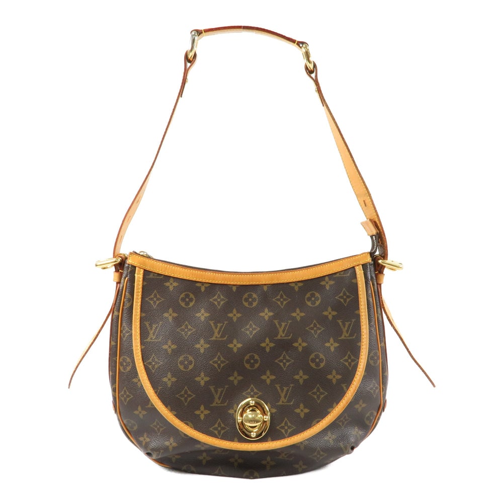 LV Tulum GM Monogram Shoulder Bag: Authentic and authenticated Louis Vuitton Tulum GM shoulder bag in brown Monogram PVC coated canvas. Product CA0076. Approx. 32 x 28 x 8.5 cm, shoulder adjusts 58-104 cm.