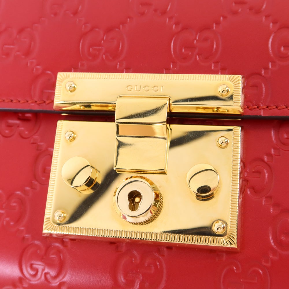 Gucci Padlock Chain Bag Red - 12