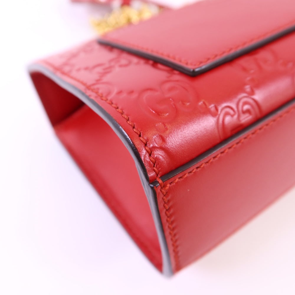 Gucci Padlock Chain Bag Red - 17