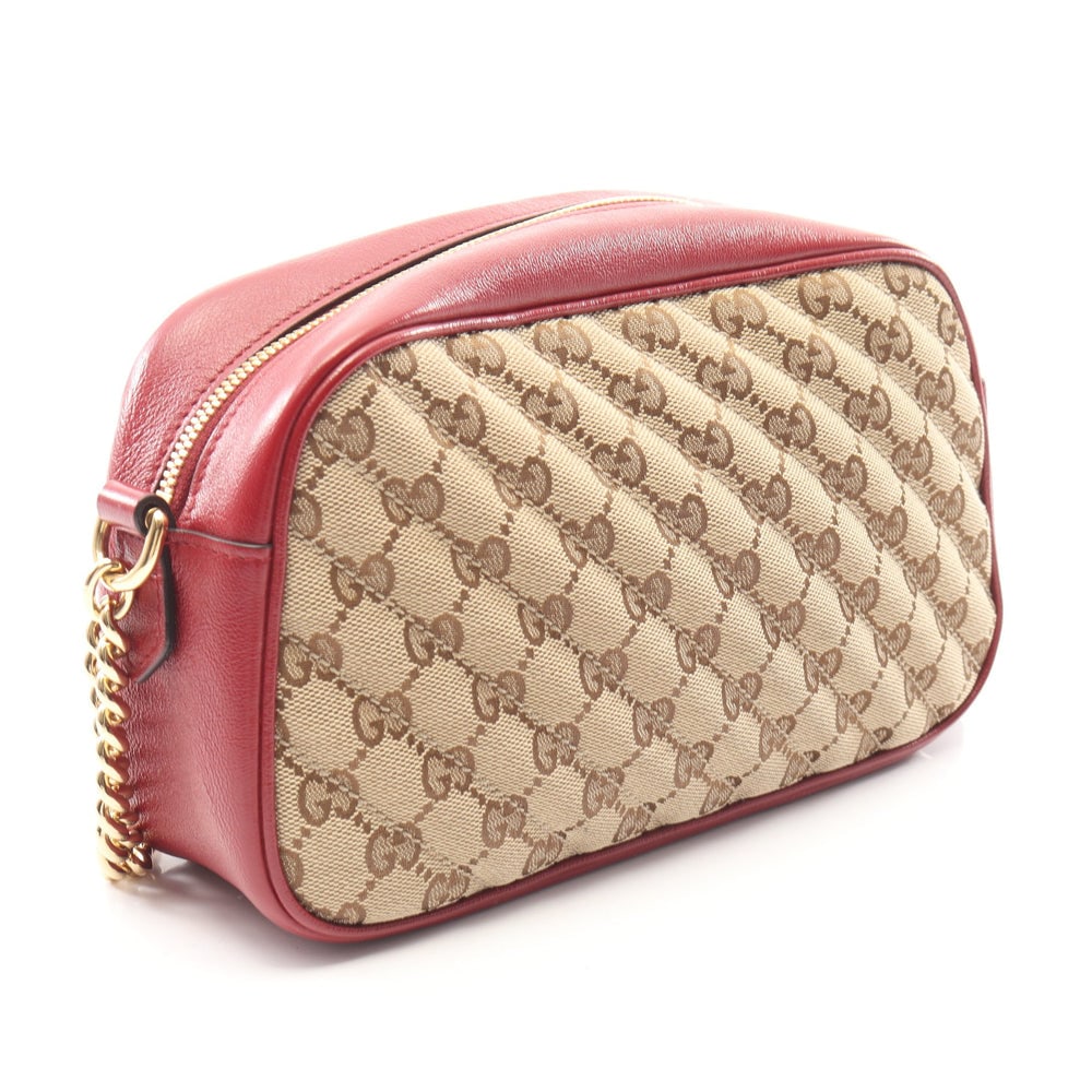 Gucci Marmont Chain Beige Red - 2