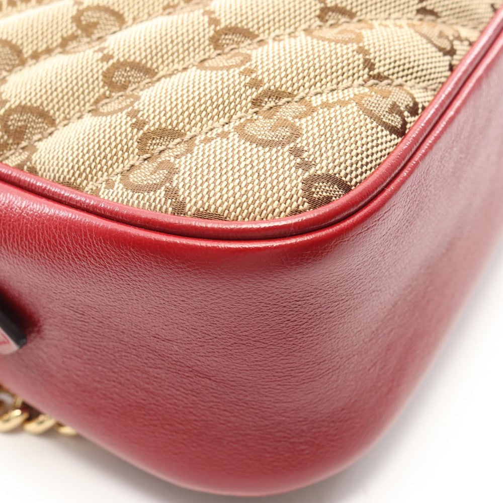 Gucci Marmont Chain Beige Red - 5