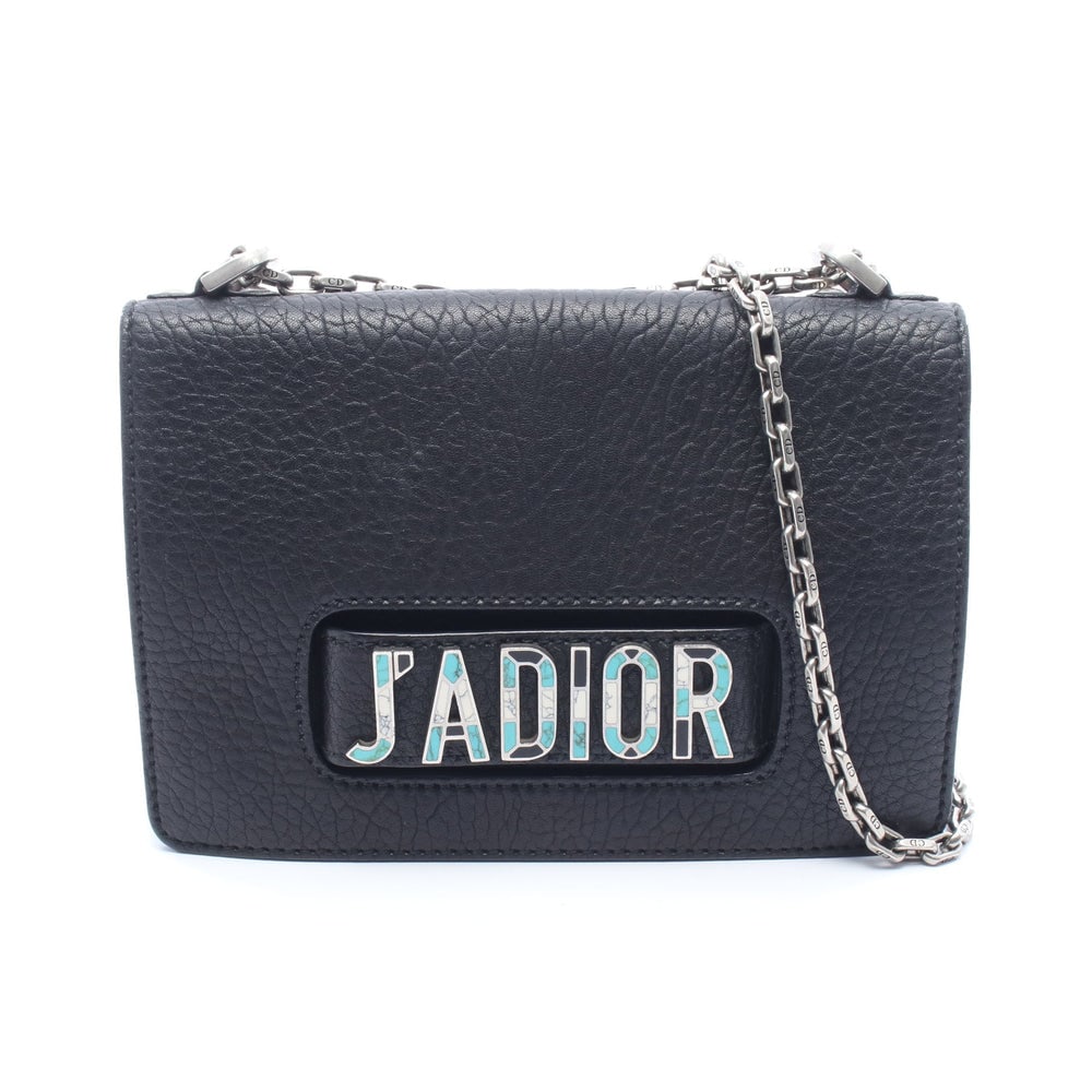 Dior Jadior Mosaic Chain Black: Authentic and authenticated Christian Dior Jadior Mosaic logo chain shoulder bag in black leather. Model M9000VQAM. Approx. 17.5 x 25 x 4 cm with double 50 cm or single 80 cm strap.