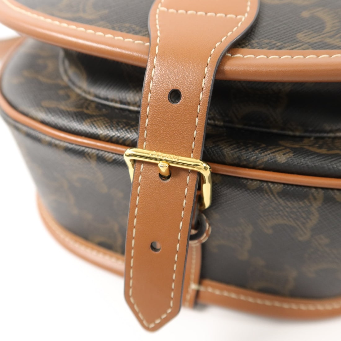 Celine Folco Brown Coated Canvas - 10
