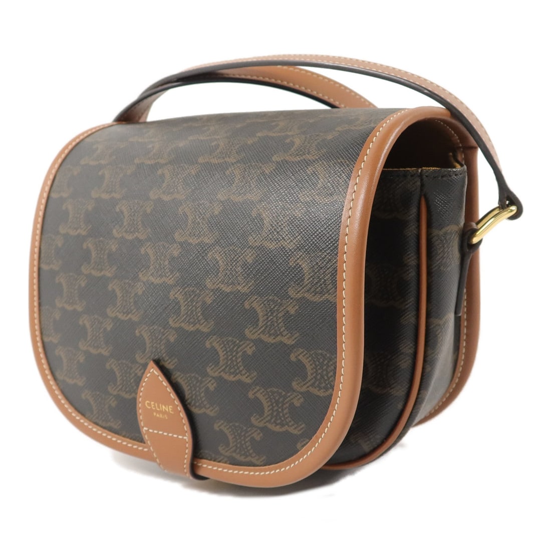 Celine Folco Brown Coated Canvas - 3