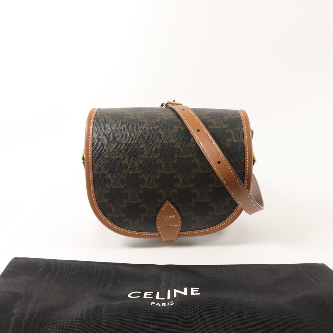 Celine Folco Brown Coated Canvas - 9