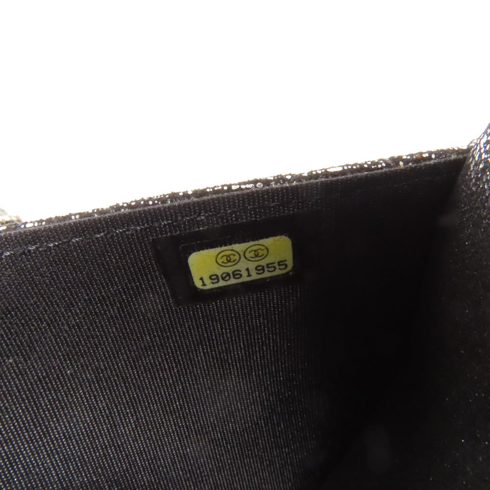 Chanel WOC Canvas Black Silver - 10