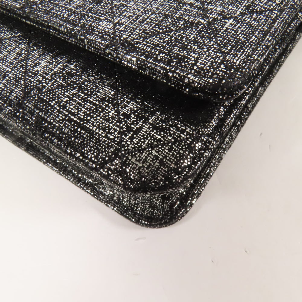 Chanel WOC Canvas Black Silver - 13