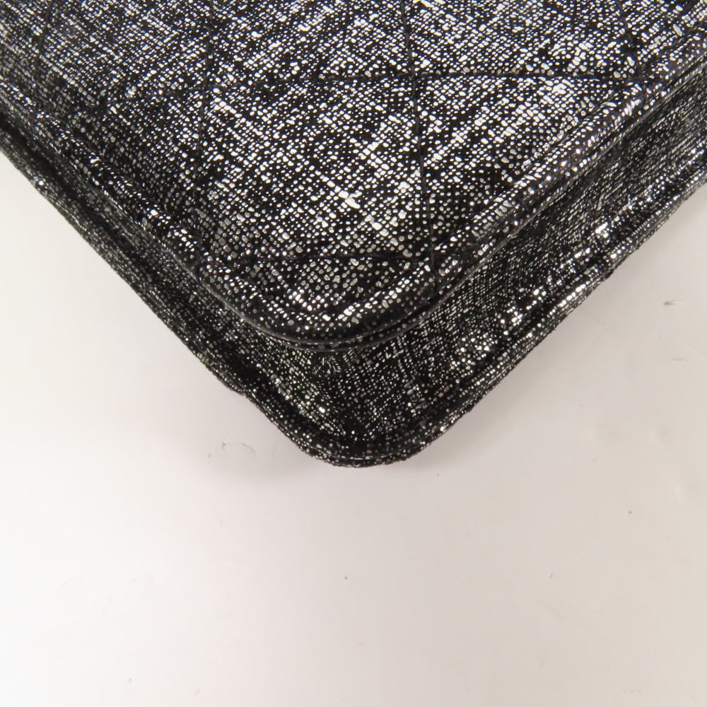 Chanel WOC Canvas Black Silver - 14