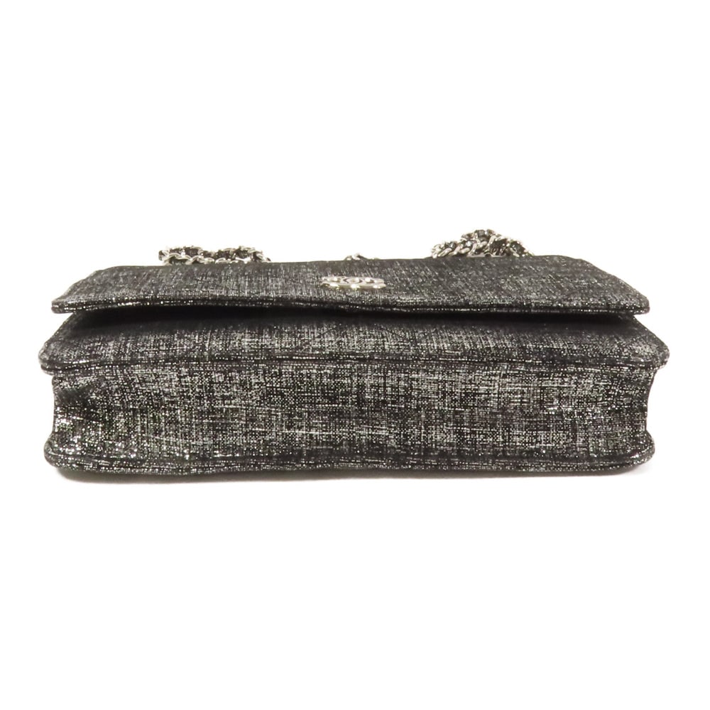 Chanel WOC Canvas Black Silver - 4