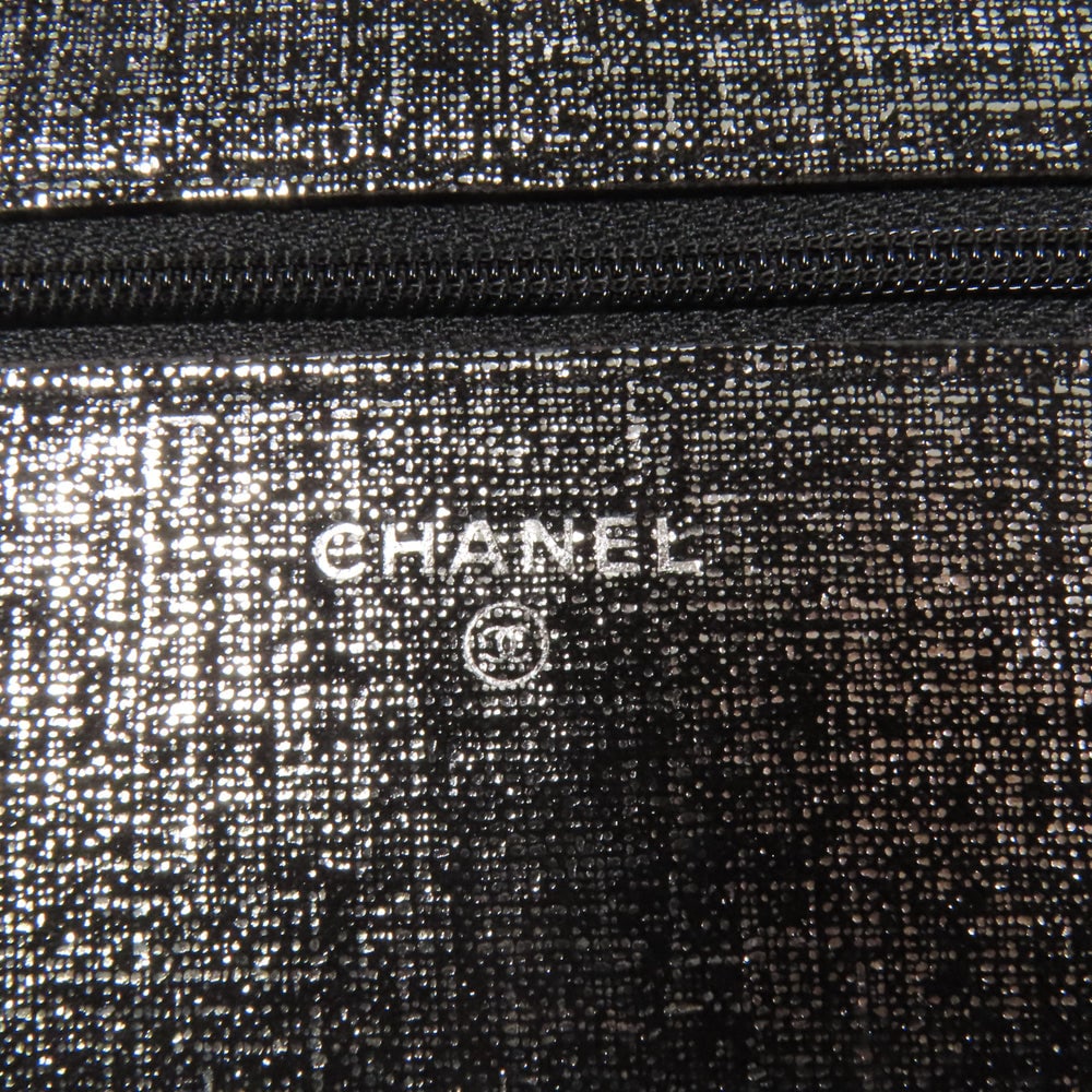 Chanel WOC Canvas Black Silver - 8