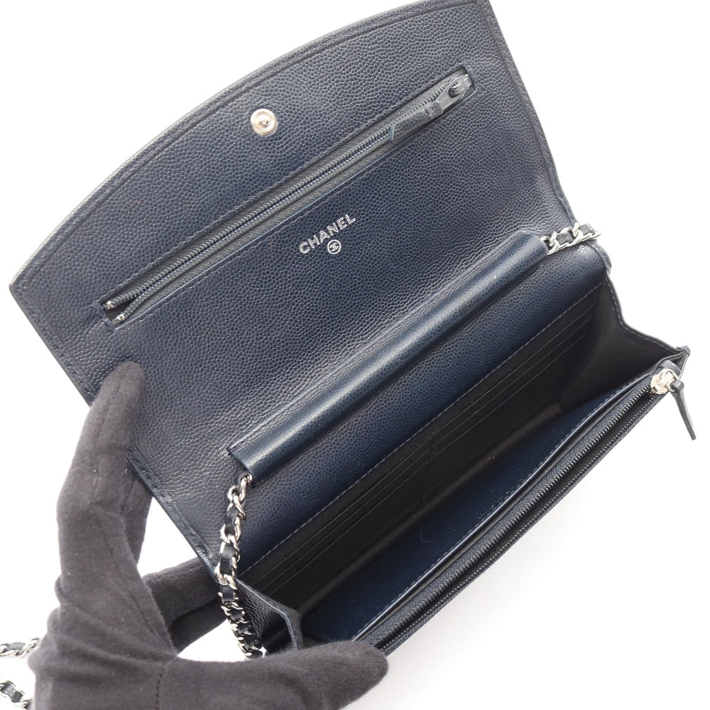 Chanel Chain Wallet Navy - 2