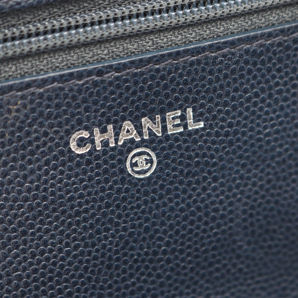 Chanel Chain Wallet Navy - 3