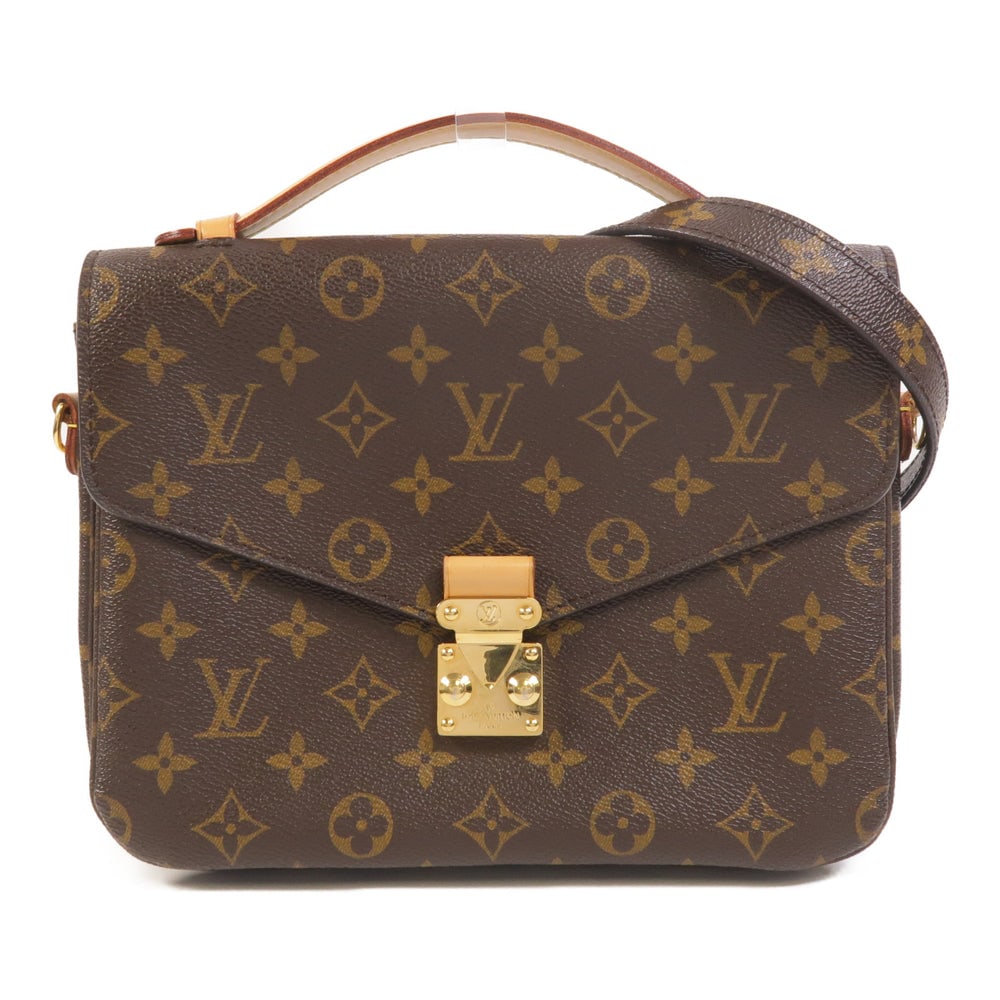 Louis Vuitton Pochette Metis MM: Brown monogram 2 way shoulder bag.
