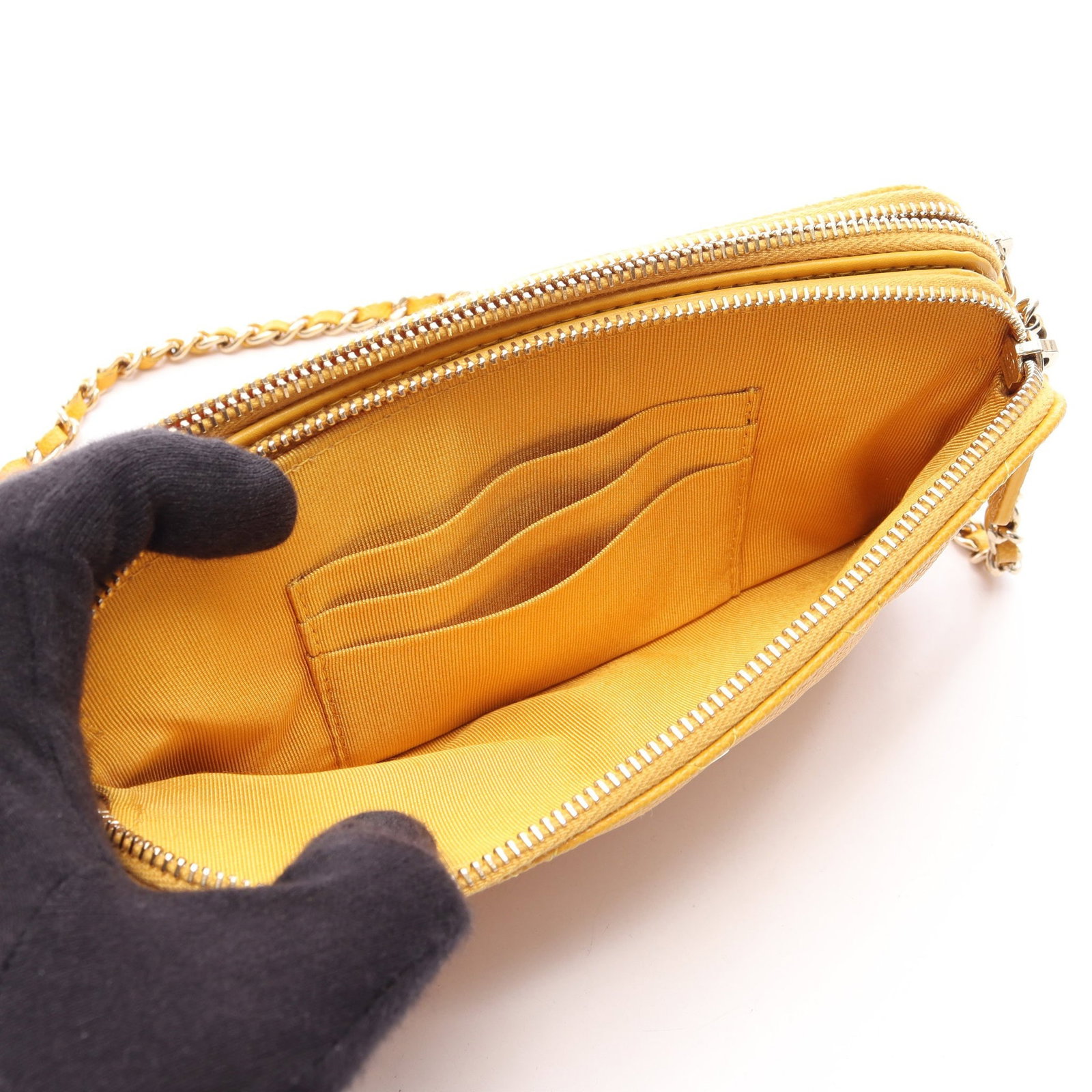 Chanel Chain Wallet Yellow - 2