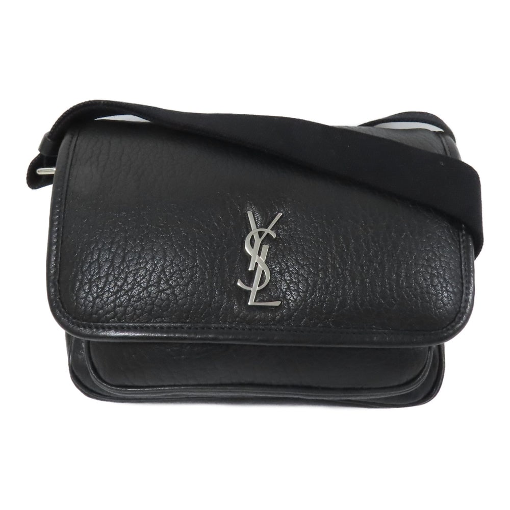 Saint Laurent Niki Messenger: Black lambskin Niki messenger shoulder bag with SHW; includes storage bag; W21 x H16 x D10 cm; strap 78-150 cm. Authentic and authenticated.