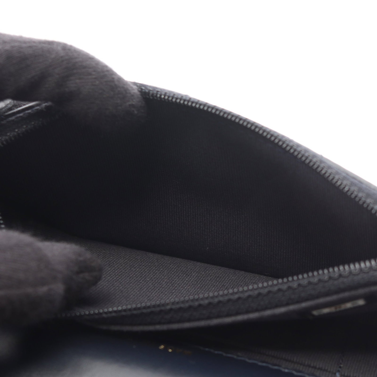 Chanel Phone Pouch Chain Bag: Navy lambskin phone pouch chain bag.