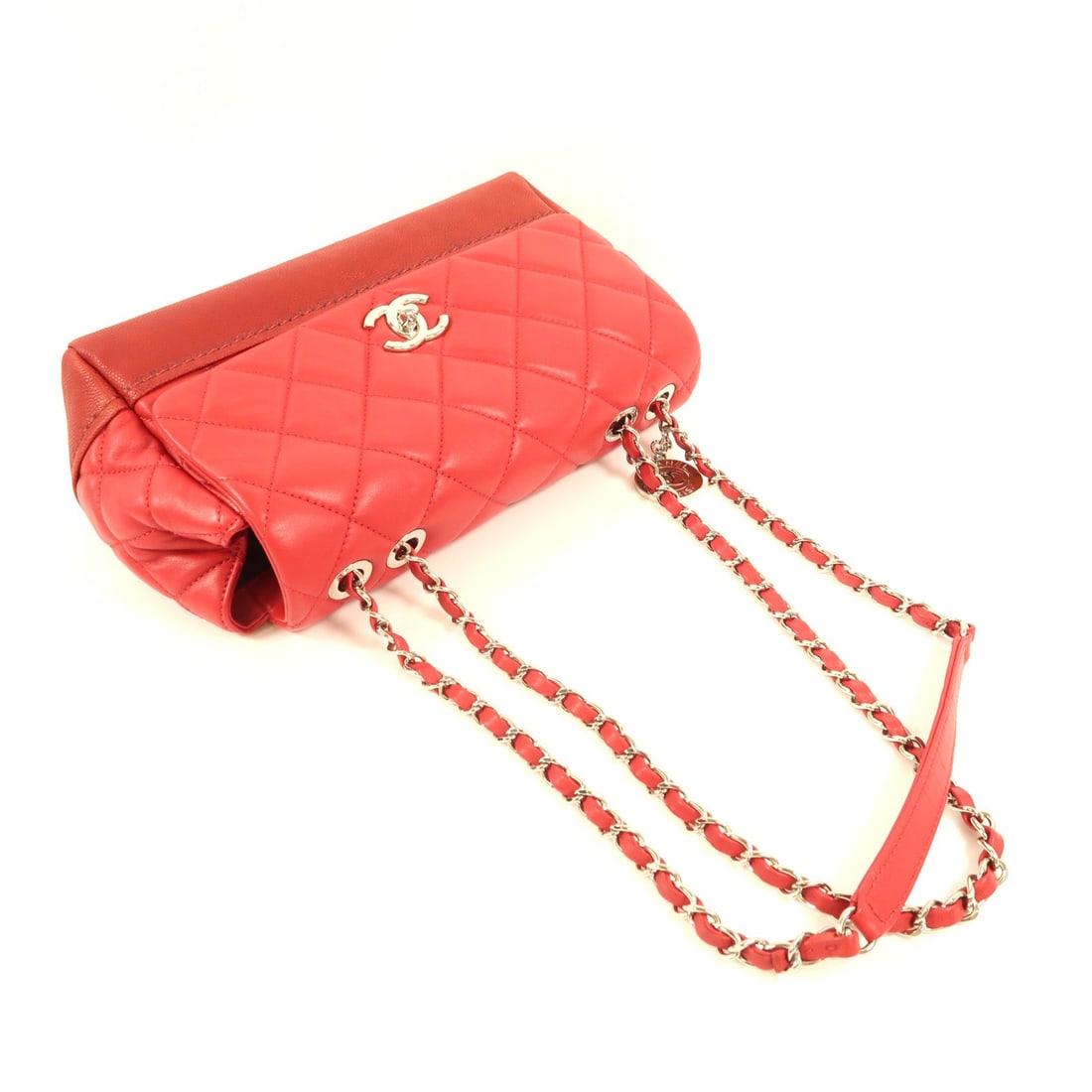Chanel Chain Shoulder Bag Red - 9