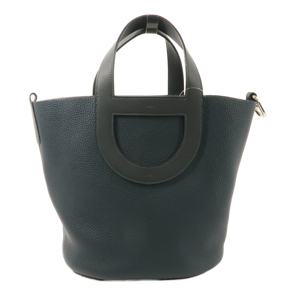 Hermes In The Loop 23 Vert Cypres: Vert Cypres Taurillon Clemence leather handbag with palladium-tone hardware.