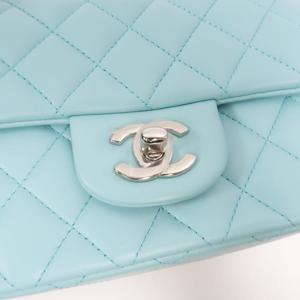Chanel Mini Classic 17 Light Blue - 9