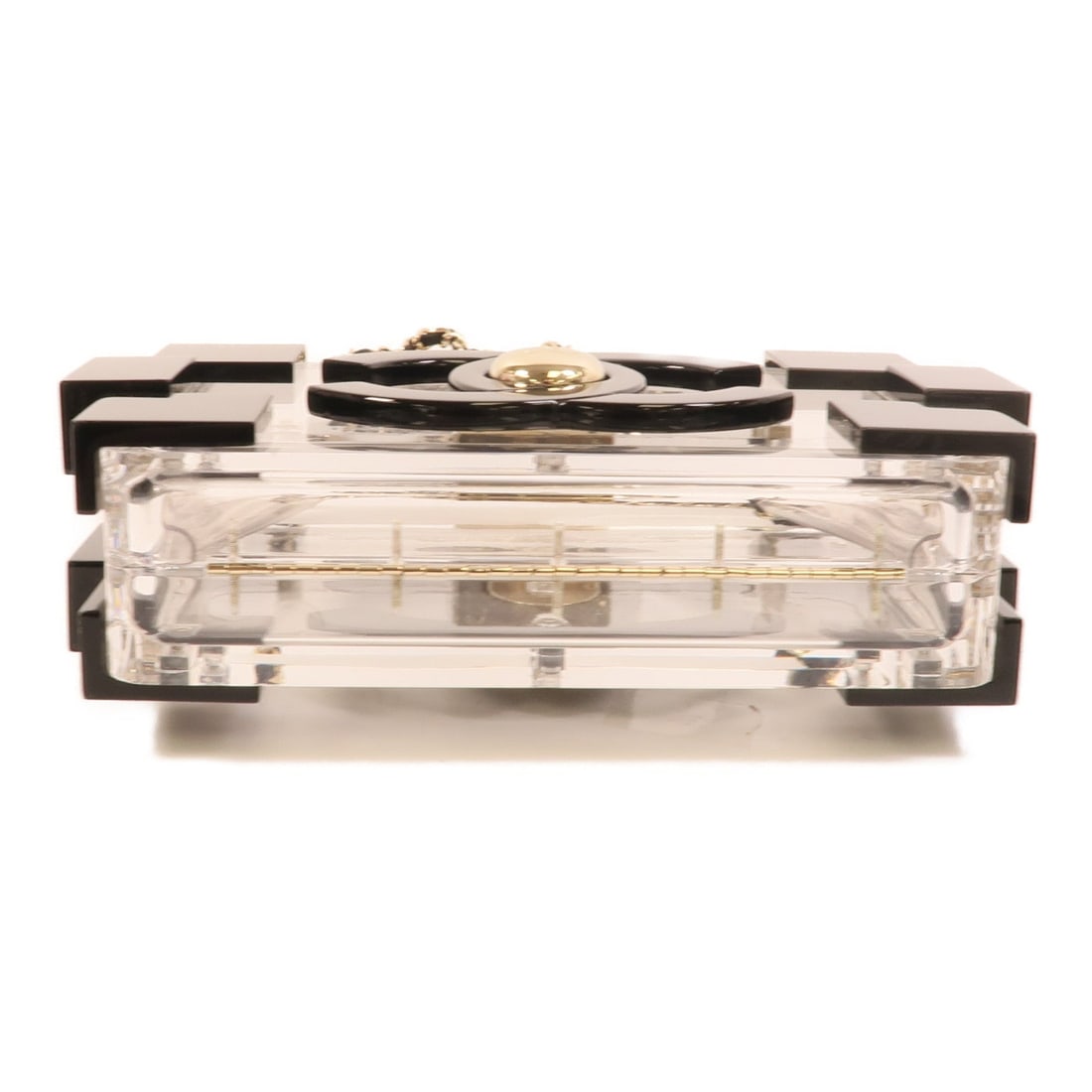 Chanel Boy Brick Lego Clutch: Black and clear PVC Boy Brick Lego clutch shoulder bag.