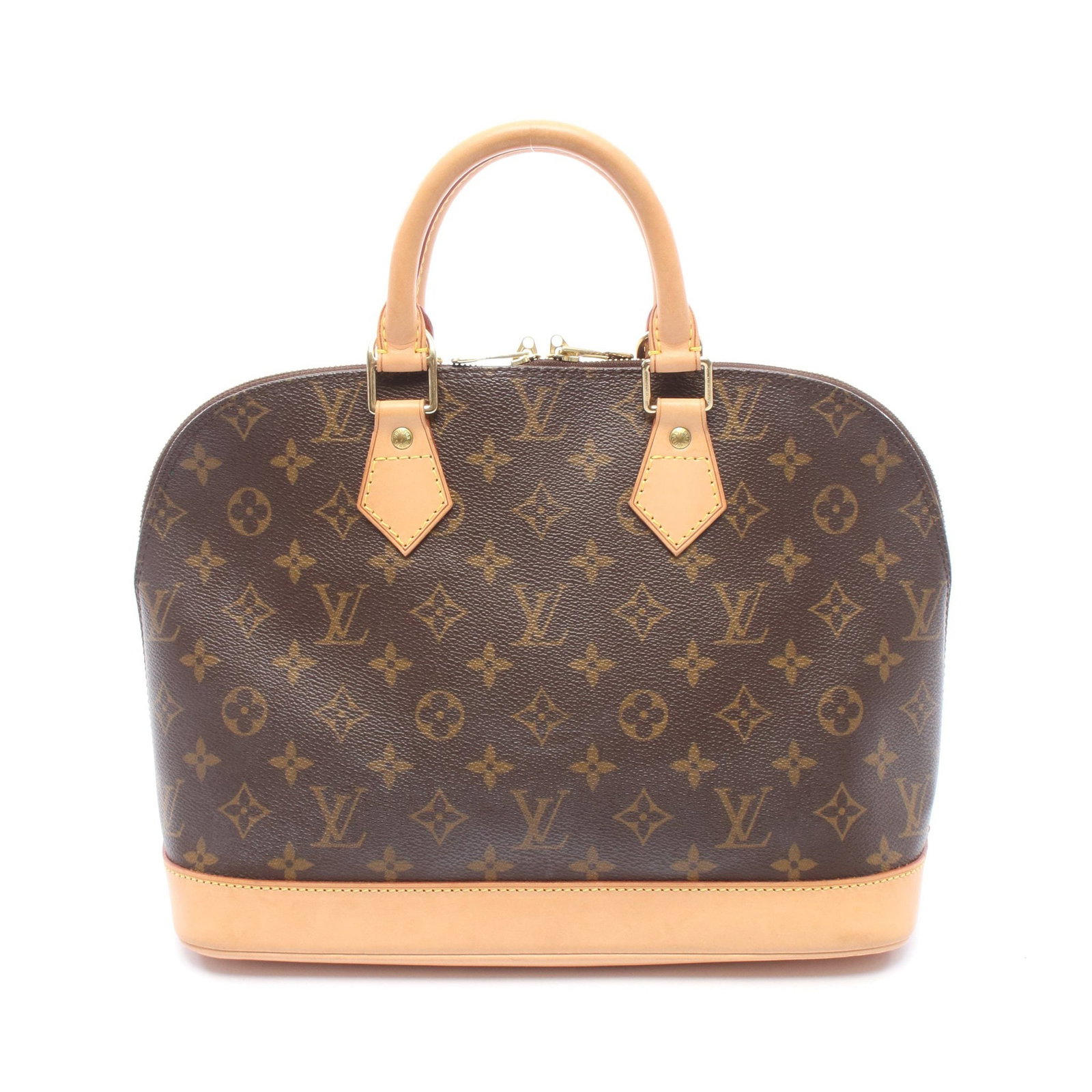 LV Alma PM Monogram Handbag Brown: Authentic and authenticated Louis Vuitton Alma PM Monogram handbag in brown PVC and leather. Model M51130, product no. FL1004. Approx. 23.5H x 32W x 16D cm with 29 cm handle.