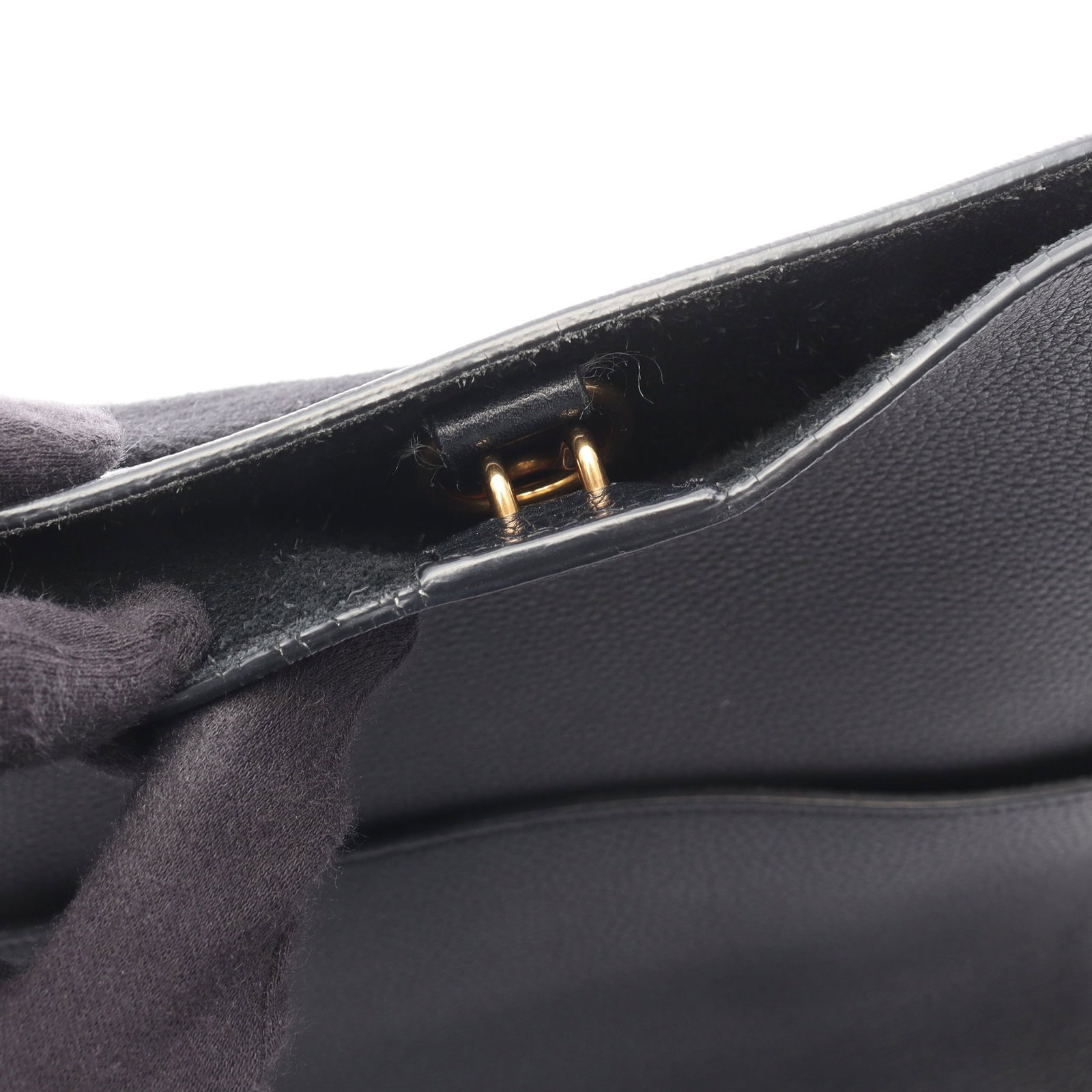 Celine Sangle Bucket Medium Black - 10