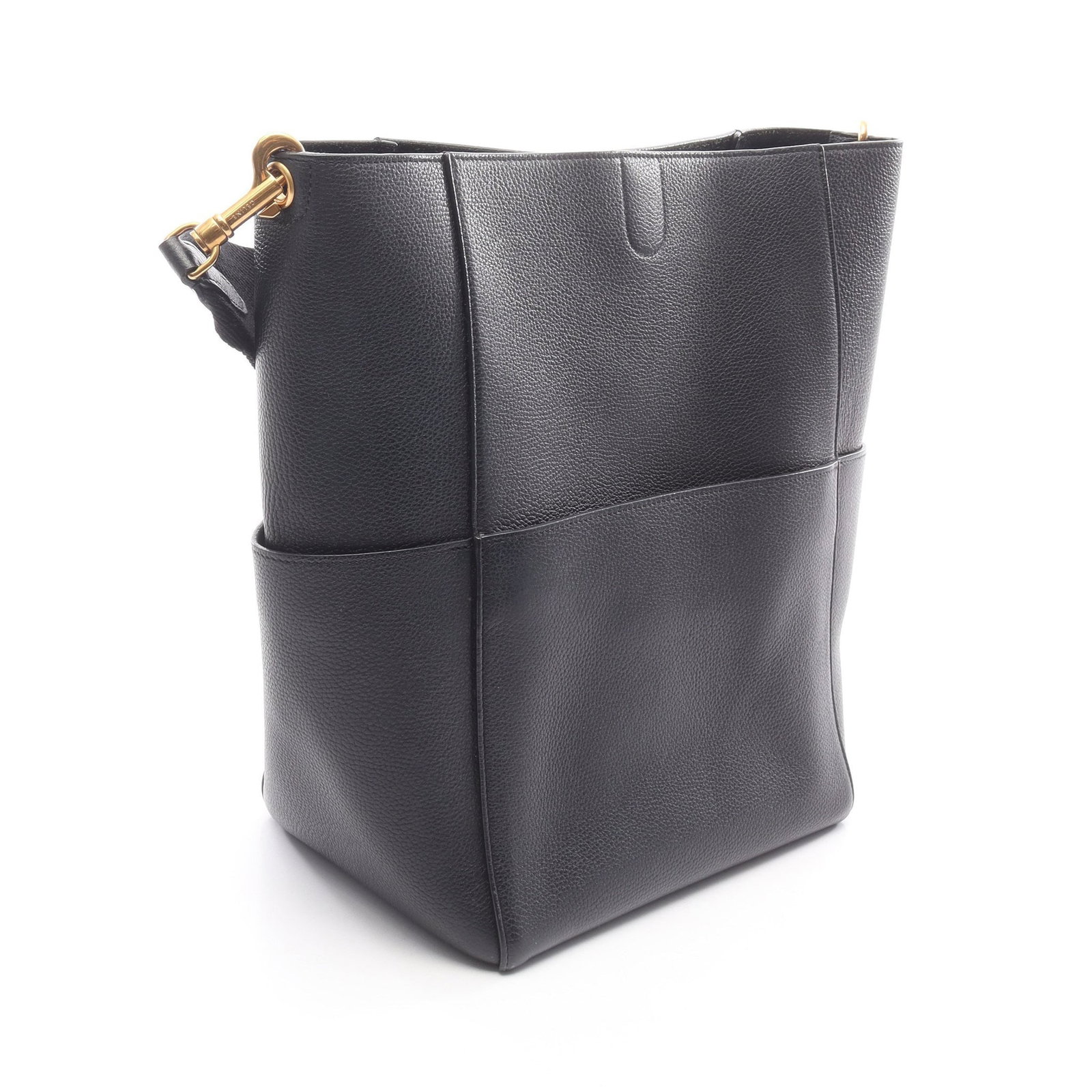 Celine Sangle Bucket Medium Black - 2