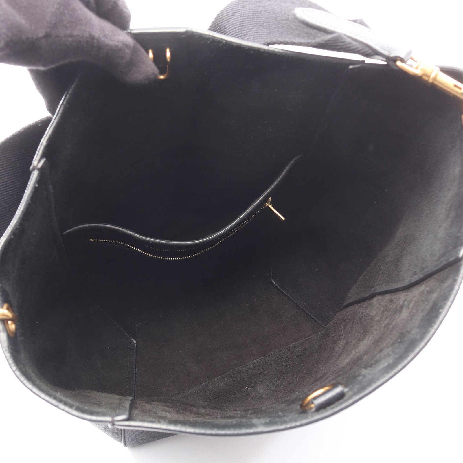 Celine Sangle Bucket Medium Black - 3
