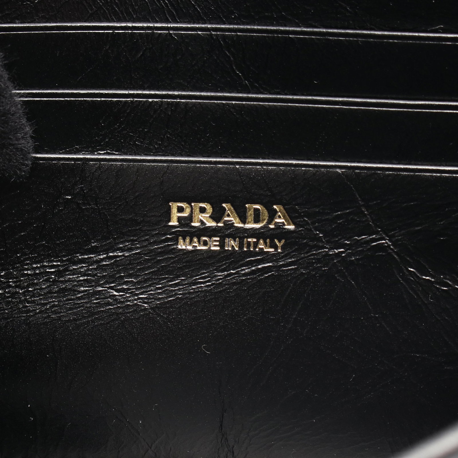 Prada Leather Shoulder Wallet Black - 4