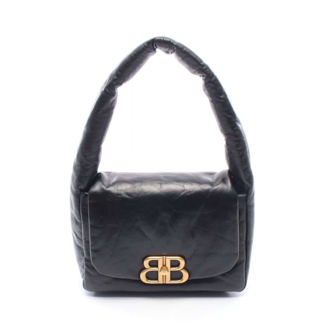 Balenciaga Monaco Sling Bag Black: Authentic and authenticated Balenciaga Monaco Sling bag one shoulder bag in black leather. Model 787896. Approx. 18H x 25W x 9.5D cm with 51 cm strap and 20 cm max drop.