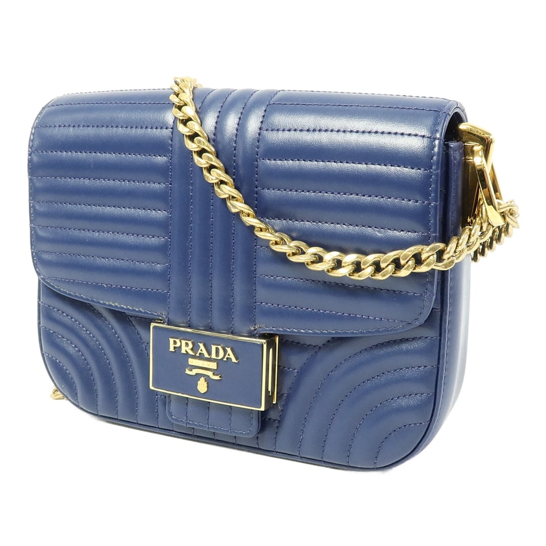 Prada Chain Shoulder Bag Blue - 2