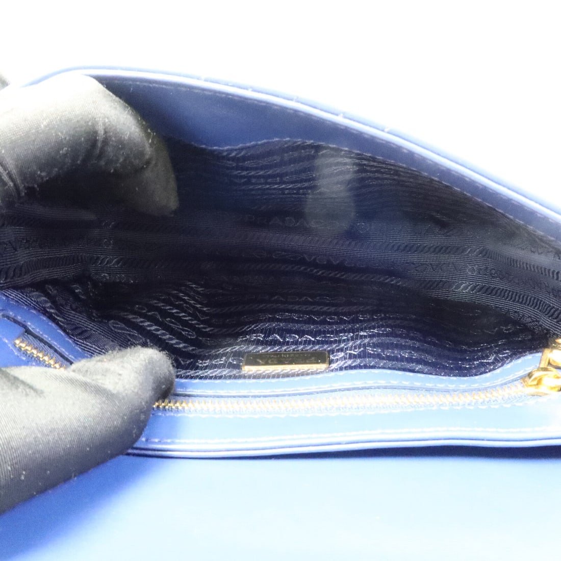 Prada Chain Shoulder Bag Blue - 5
